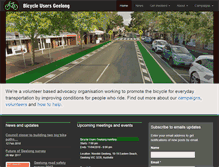 Tablet Screenshot of bicycleusersgeelong.org.au